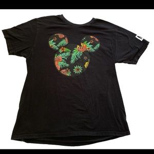 Disney x Neff Hawaiian Mickey Mouse Men’s Large L Black T-shirt